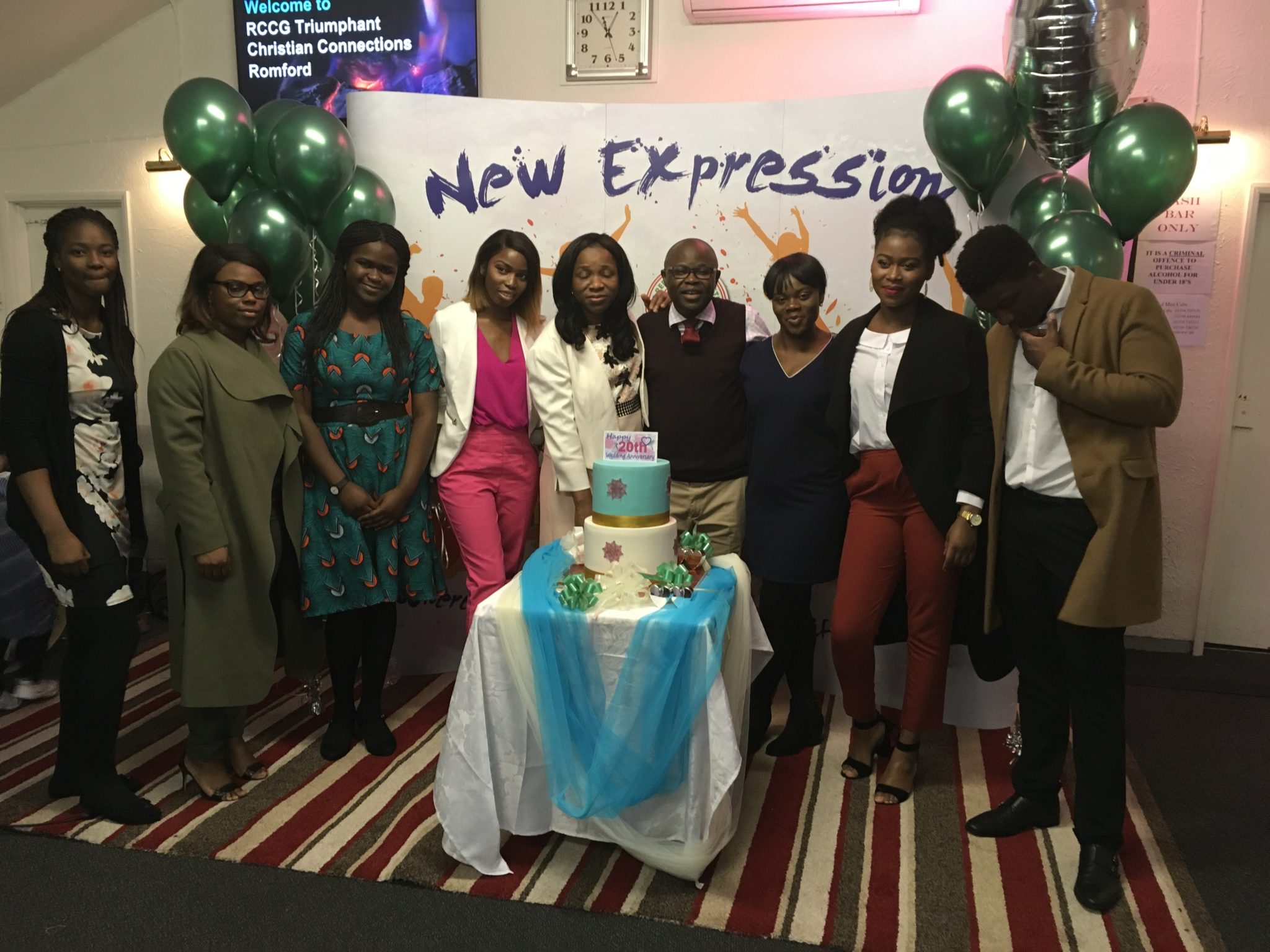 Members of the church community celebrating together