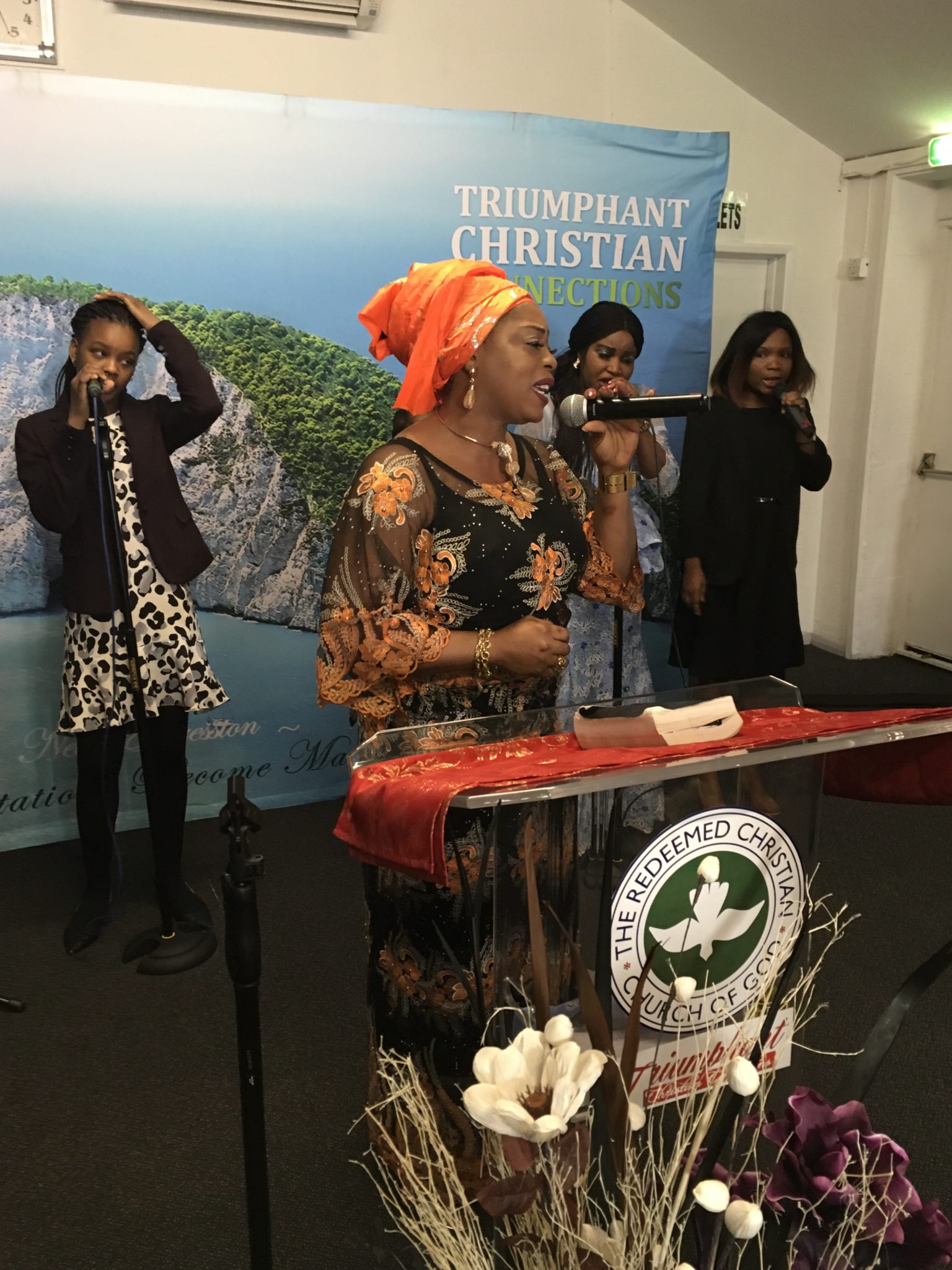 Members of Triumphant Christian Connections leading worship